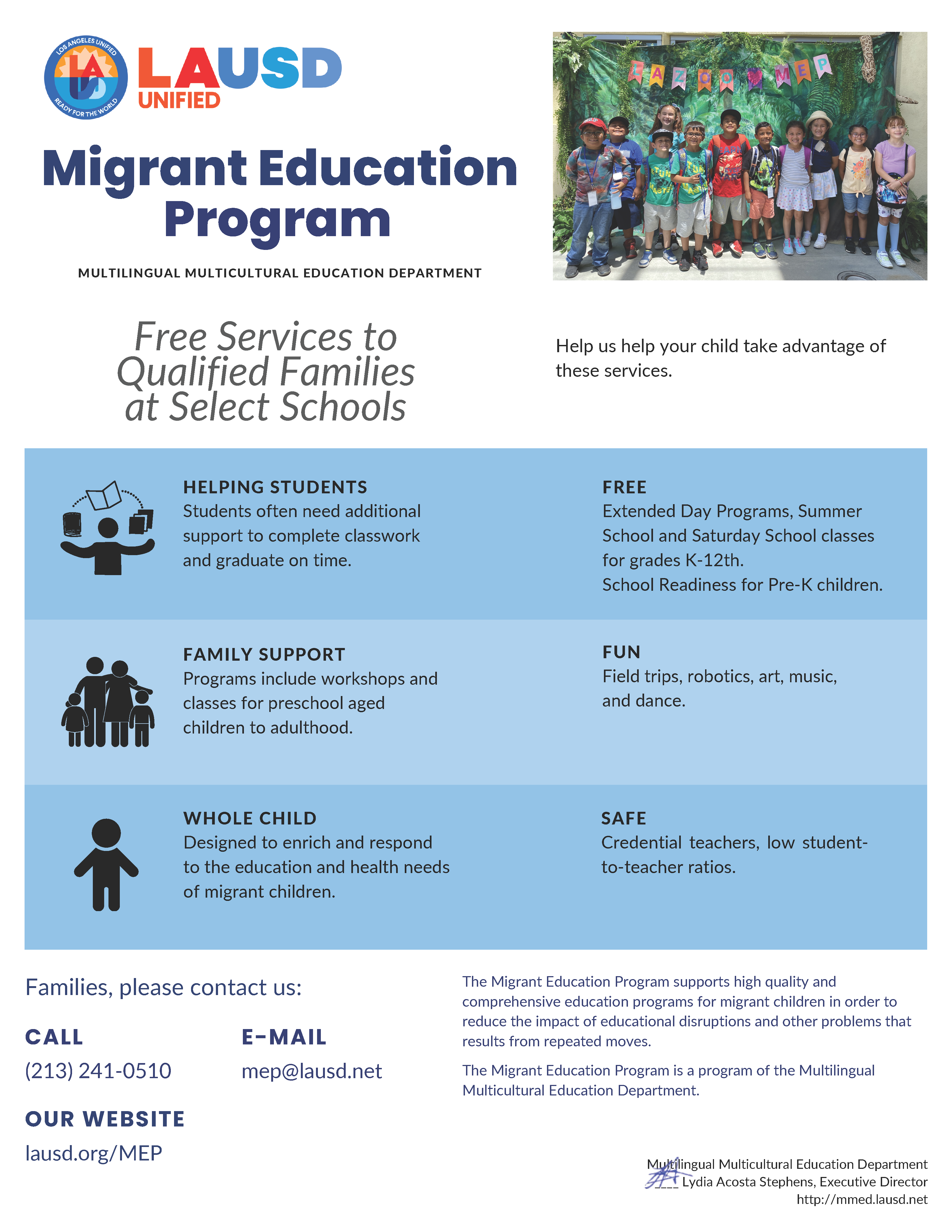 MEP Informational Flyer
